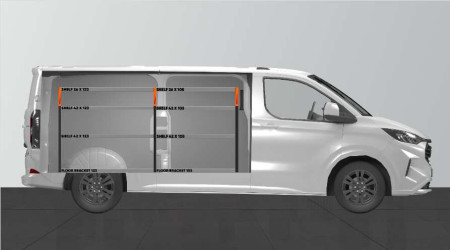 Aménagement BASE42 pour Ford Custom & VW Transporter L2