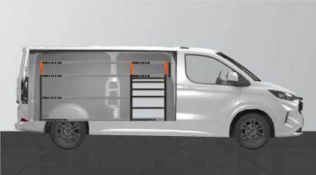 Aménagement PRO5 pour Ford Custom & VW Transporter L2