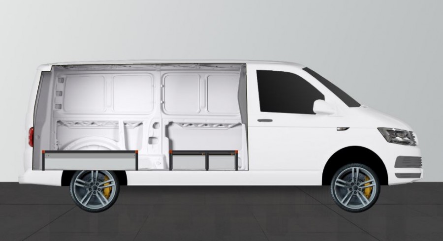 Unterflur H27 mit 4 Schubladen VW Transporter L2 | Work System