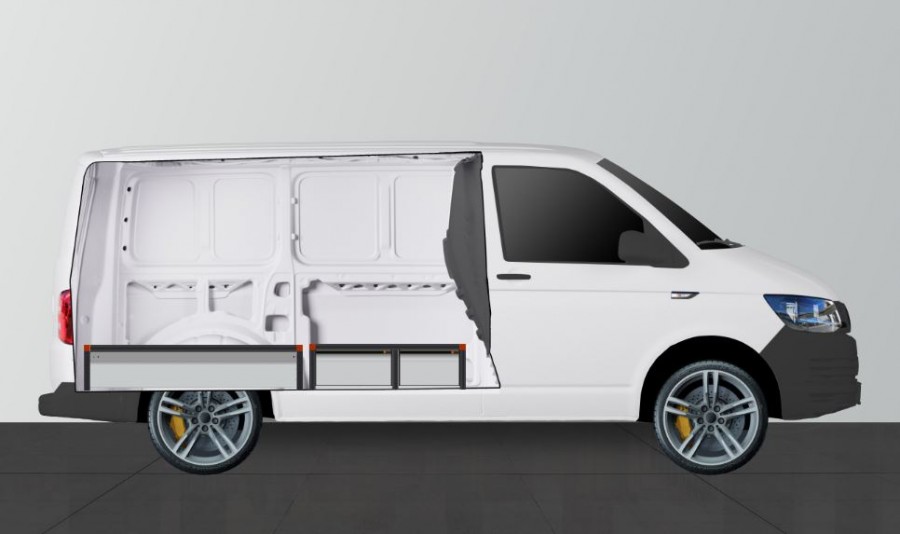 Unterflur H27 mit 4 Schubladen VW Transporter L1 | Work System