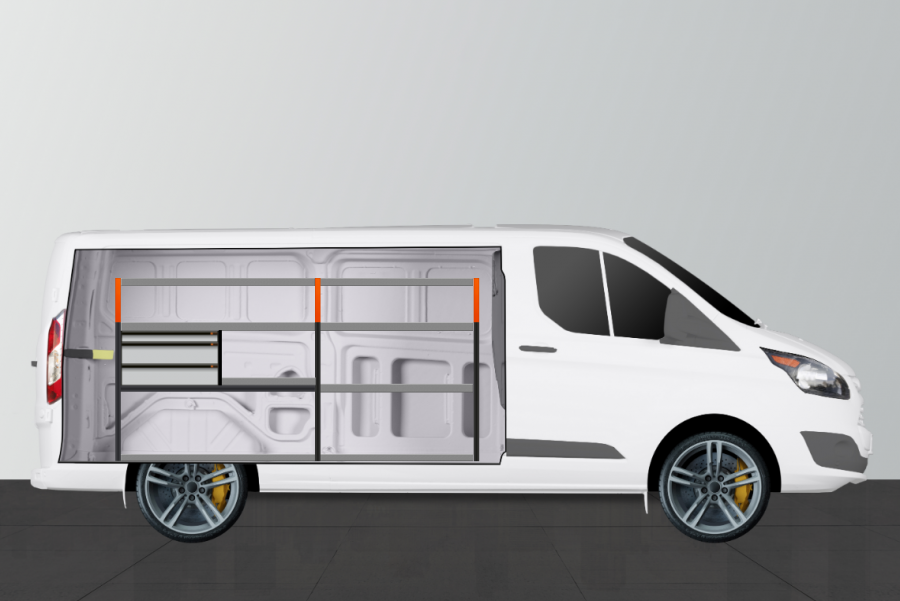 V-LS3 Fahrzeugregal für Ford Custom L2H1 | Work System