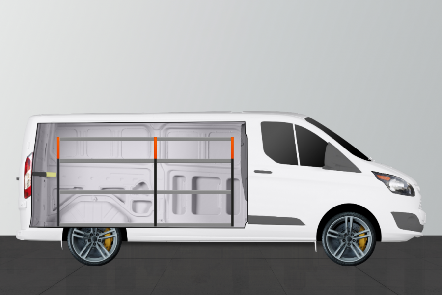 V-BASIC Fahrzeugregal für Ford Custom L2H1 | Work System