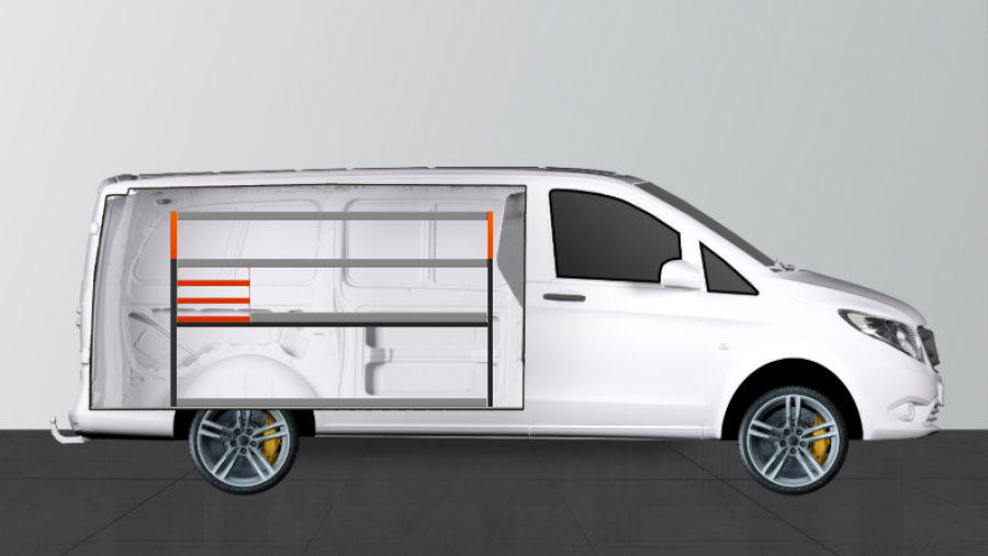 V-SS3 Aménagement Utilitaire pour Mercedes Vito Long