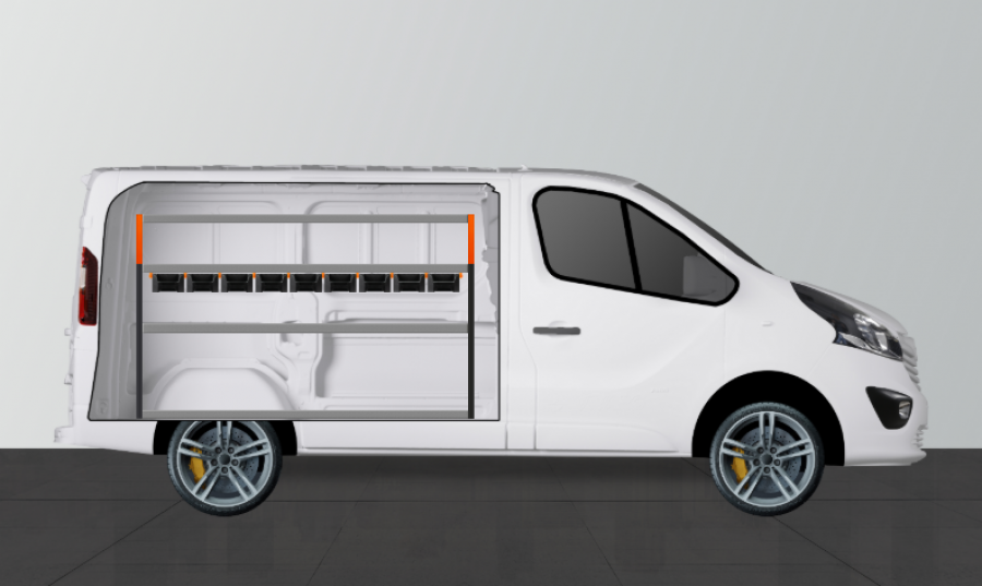 V-BASIC+ FAHRZEUGREGAL Talento, NV300, Vivaro & Trafic L1 | Work System