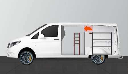 H-SD4S Fahrzeugregal für Mercedes Vito Lang