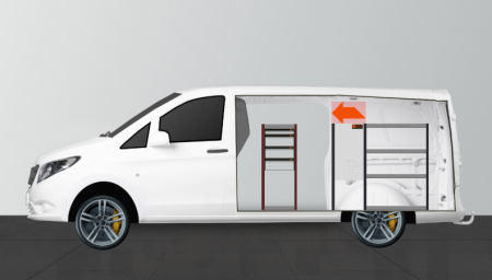 H-SD4M Fahrzeugregal für Mercedes Vito Lang