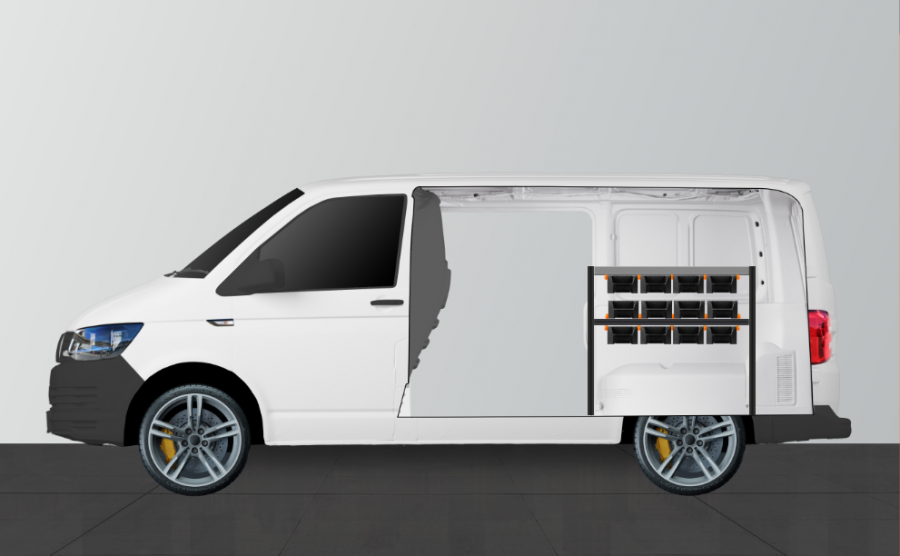 H-Rack Fahrzeugregal für VW Transporter | Work System