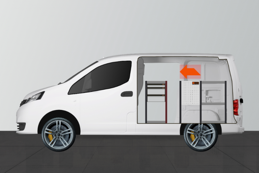 H-SD3M Fahrzeugregal für Nissan NV200 | Work System