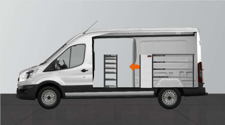 Fahrzeugeinrichtung WORK6 für Ford Transit L3H2