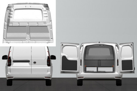 Unterflursystem H:290 mm 3-Schubladen für VW Caddy Cargo & Ford Connect L2 mit Standardwand